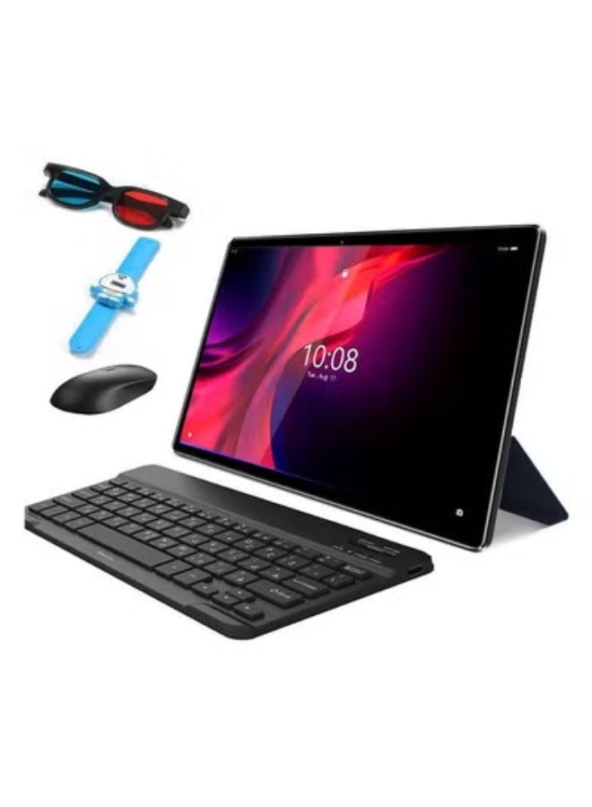 AirTab U24 PRO 10.1-Inch Android 13 Tablet | 16GB RAM + 1TB Massive Storage | Dual SIM LTE & High-Speed Wi-Fi | Quad-Core Processor for Smooth Multitasking | Includes Keyboard & Stylus Pen | Large HD Display | All-in-One Portable Learning & Work Tablet | Gold Finish - Image 1