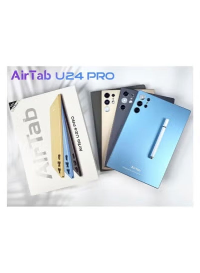 AirTab U24 PRO 10.1-Inch Android 13 Tablet | 16GB RAM + 1TB Massive Storage | Dual SIM LTE & High-Speed Wi-Fi | Quad-Core Processor for Smooth Multitasking | Includes Keyboard & Stylus Pen | Large HD Display | All-in-One Portable Learning & Work Tablet | Gold Finish - Image 3
