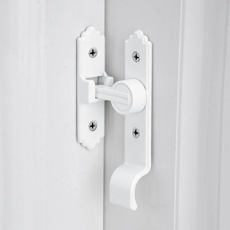 Iniret 90 Degree White Barn Door Lock, Flip Gate Latch With Handle, Heavy Sliding Door Latches, Door Security Sliding Latch Lock For Cabinets, Bathroom, Garden, Window, Garage - Image 5