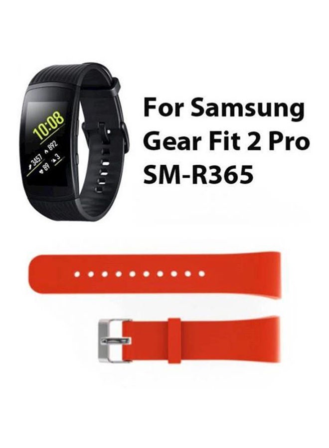 نيبمينينت سوار للساعات الذكية مصنوع من السيليكون الممتاز ومتوافق مع ساعة سامسونج جير فيت 2 برو Sm R365، لون أحمر - Image 2