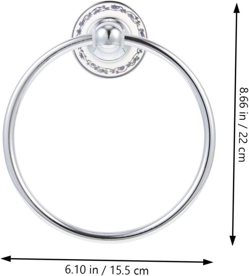 Stainless Steel Towel Ring with Chrome Finish Space Saving Bathroom Towel Holder with Rounded Corners Smooth Edges for Safe Use Modern Style Wall Mounted Rack for Home Decor - Image 4