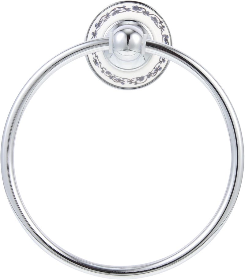 Stainless Steel Towel Ring with Chrome Finish Space Saving Bathroom Towel Holder with Rounded Corners Smooth Edges for Safe Use Modern Style Wall Mounted Rack for Home Decor - Image 1