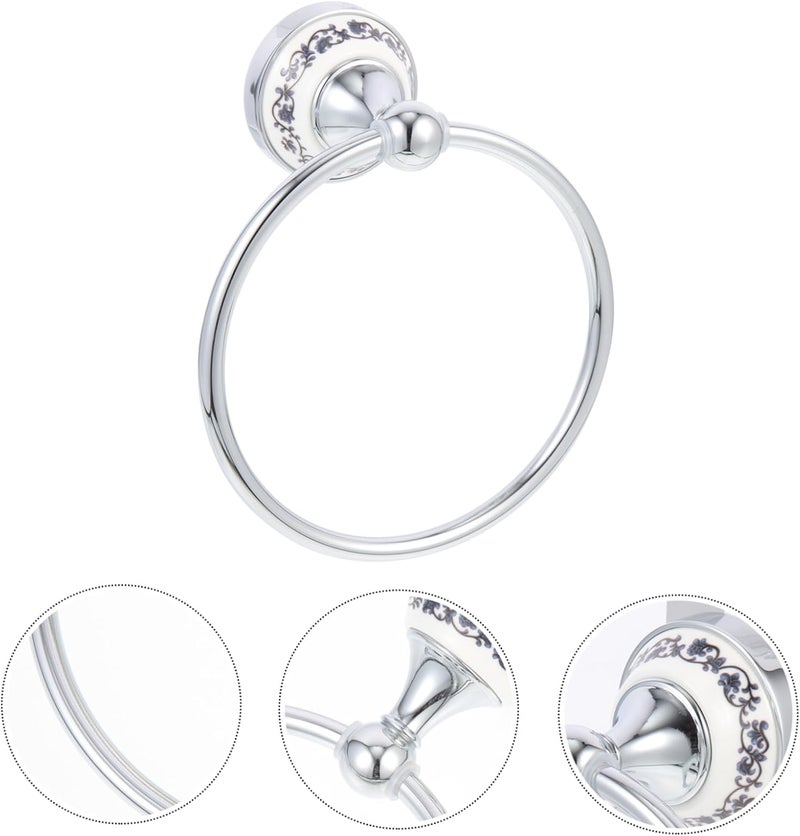Stainless Steel Towel Ring with Chrome Finish Space Saving Bathroom Towel Holder with Rounded Corners Smooth Edges for Safe Use Modern Style Wall Mounted Rack for Home Decor - Image 3