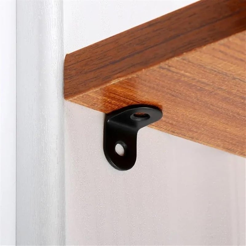 RWRAPS 10pcs Heavy Duty L Shaped Brackets Right Angle Corner Braces Furniture Hardware Black - Image 5