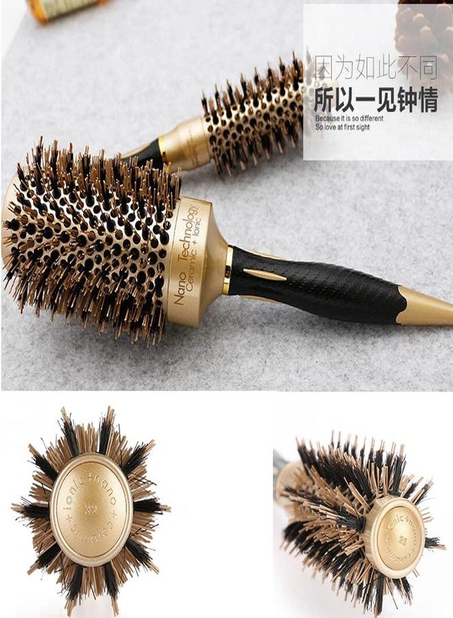 BeiHCain Round Brush Set for Blow Drying, Professional Women's Hair Styling Brushes - Thermal Durable Aluminum Barrel Round Curling Brushes with Boar Bristles, 4 Count - Image 4