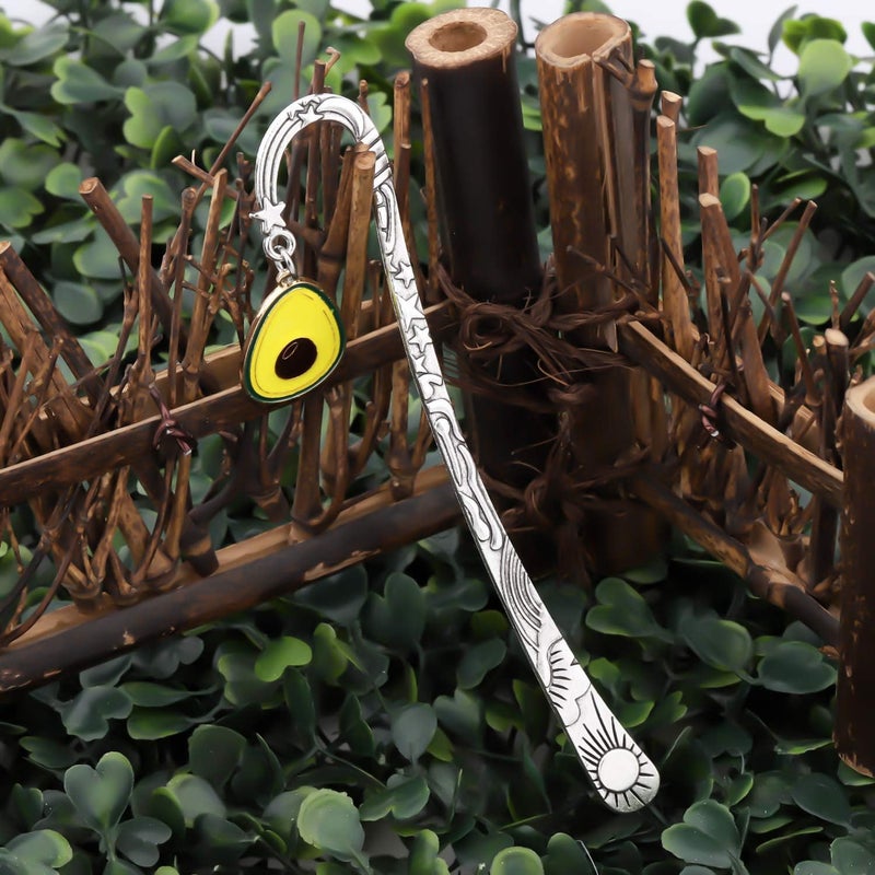 AKTAP Funny Avocado Bookmark Book Lovers Jewelry Bookworm Gift for Avocado Lover Avocado Bookmark - Image 2