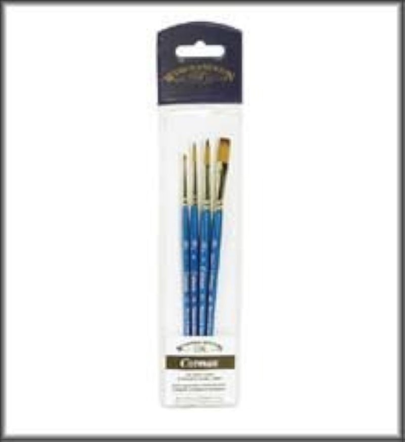 Winsor Newton Winsor & Newton Cotman Short Handle Brushes, Set of 4, (Round 1, 4, & 6, One Stroke 3/8") - Image 4