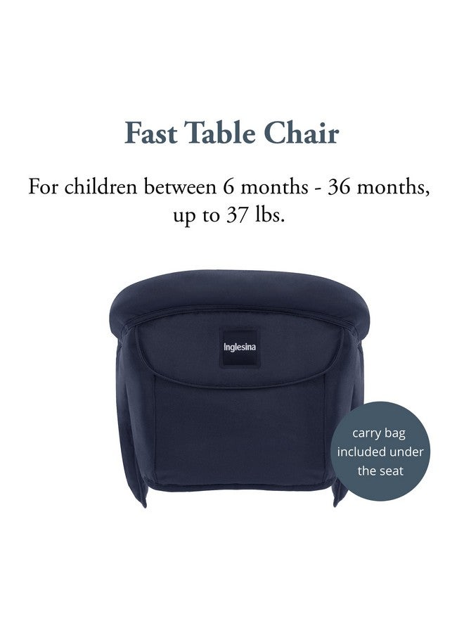 Inglesina Fast Table Chair, Navy - Portable Baby High Chair - for Babies & Toddlers up to 37 lbs - Collapsible Design - Fits Tables 0.8'' to 3.5'' Thick - Compact & Easy to Use - Travel Bag Included - Image 1