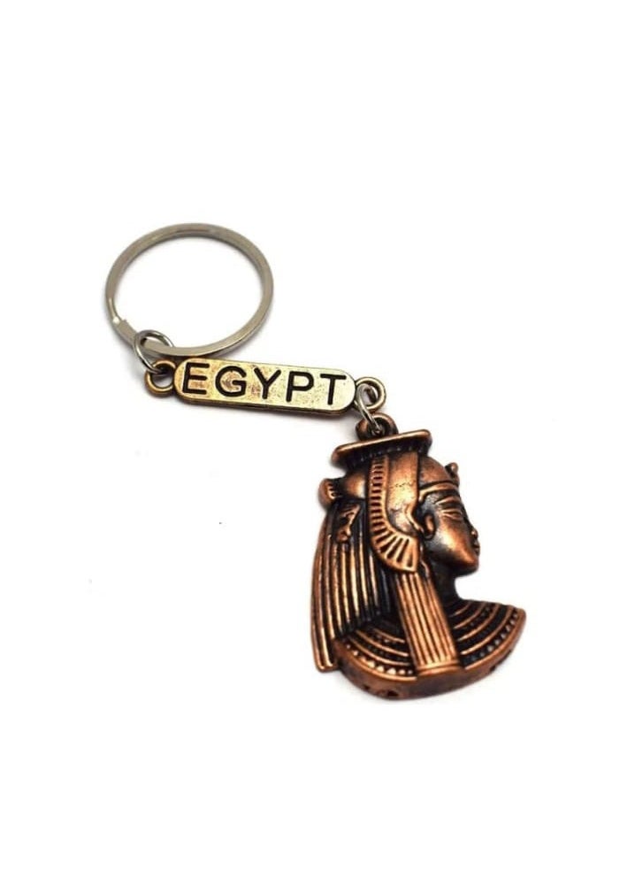 Immatgar Pharaonic Cleopatra Keychain Keyring Ancient Egyptian Souvenirs for Men and Women from Egypt 