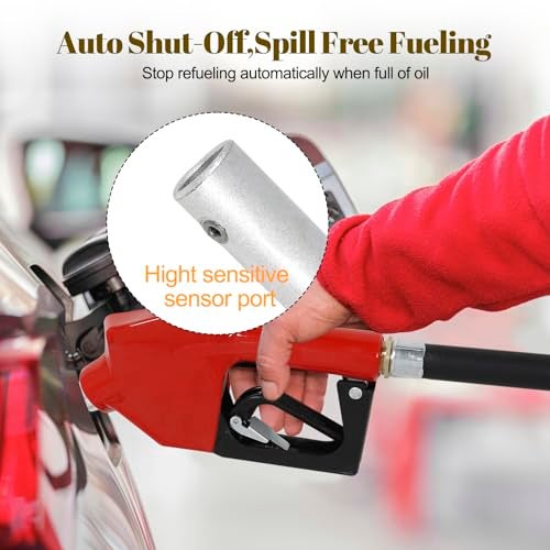 SUPERFASTRACING 1'' x 20' Fuel Transfer Hose with Auto Fuel Nozzle 3/4" Inlet & 13/16" Outlet Fluid Oil Pump Tank Tube - Image 2