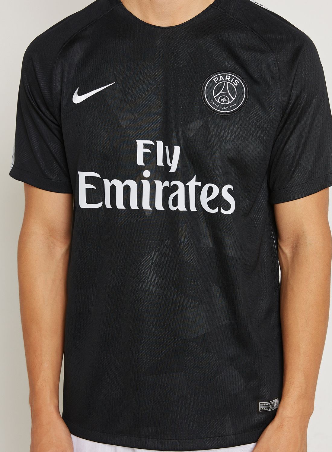 PARIS Fly Emirates ブラックシャツ XXL Nike PSG 17/18 Stadium Third Jersey for Men | Best Price KSA