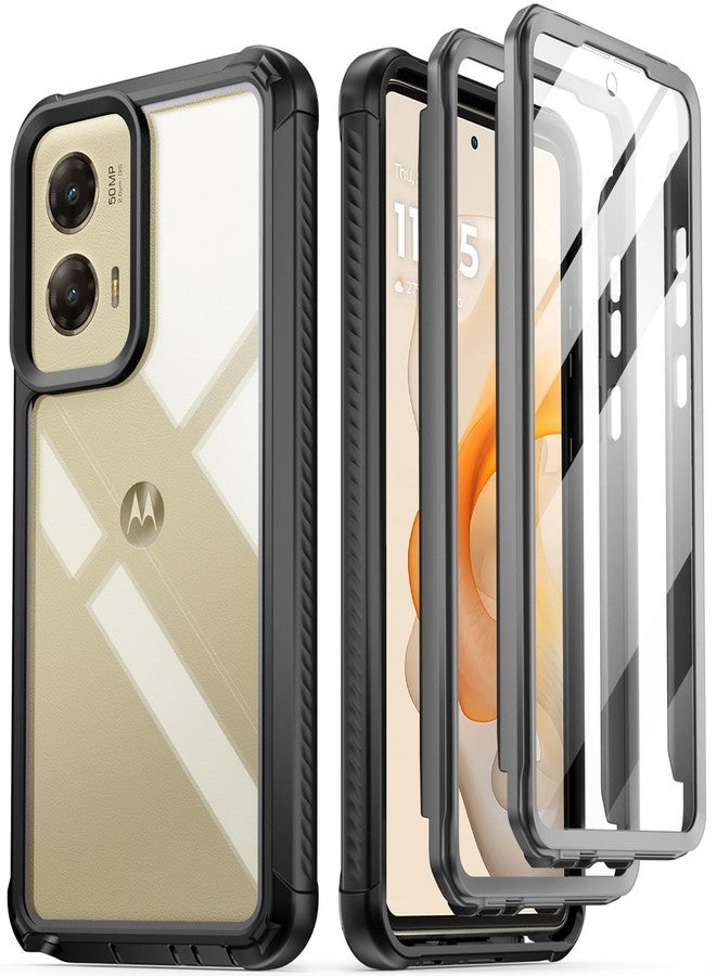 Poetic Guardian Case for Motorola Moto G Stylus 5G 2024 [Not Fit 2023 Version],[20 FT Mil-Grade Drop Tested],Full-Body Hybrid Shockproof Bumper Cover with Built-in Screen Protector,Black/Clear - Image 1