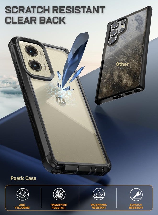 Poetic Guardian Case for Motorola Moto G Stylus 5G 2024 [Not Fit 2023 Version],[20 FT Mil-Grade Drop Tested],Full-Body Hybrid Shockproof Bumper Cover with Built-in Screen Protector,Black/Clear - Image 4