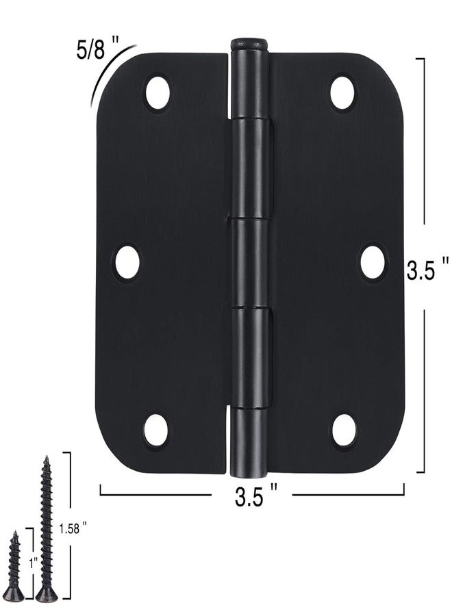 TDCHINGES 18 Pack Black Matte Door Hinges Black Interior Door Hinges 3.5 Inch 5/8" Radius Corners 3 1/2 Hardware - Image 5