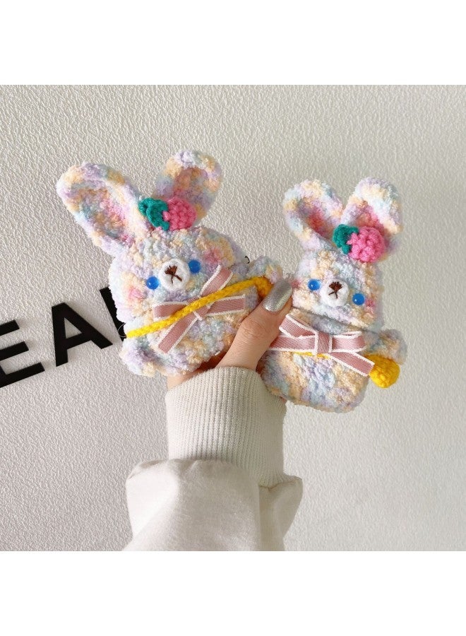 إسكدنيا حافظة واقية لسماعات الرأس Airpods 4 دمية كرتونية من القطيفة لـ Apple1/2/3 Gen Pro سماعة لاسلكية تعمل بالبلوتوث لون ناعم: حقيبة أرنب قطيفة ناعمة - الموديل: Airpods 1/2 جيل (غطاء واقٍ) - Image 1