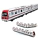 VANTIYAUS Train Modle 4pcs Car Set Alloy City Rail Subway Train Model164 Scale Alloy SubwayCar Model Red White - Image 2