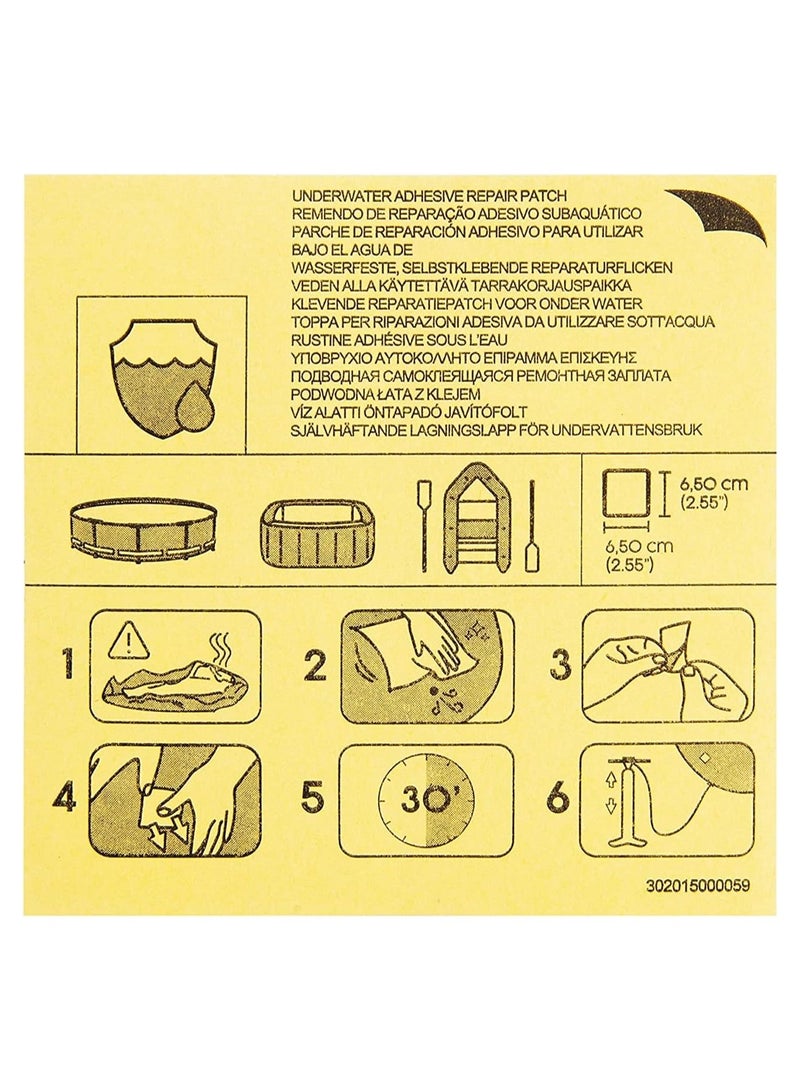 Bestway 10 Pieces Self-Adhesive Underwater Pool Repair Patch Set for Plugging Holes (Adhesive) BESTWAY  - Image 2