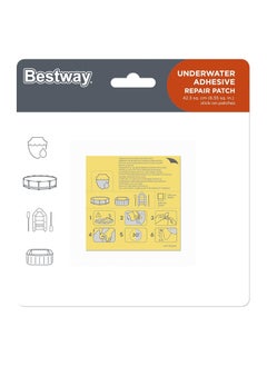 Bestway 10 Pieces Self-Adhesive Underwater Pool Repair Patch Set for Plugging Holes (Adhesive) BESTWAY  - Image 4