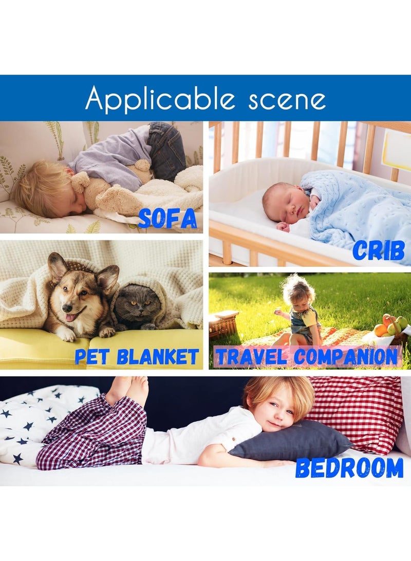 SOLARAE بطانية تتلألأ في الظلام، 50 × 60 بطانيات رمي فاخرة ناعمة من الفليس للفتيات والفتيان هدايا عيد الميلاد، نمط نجوم فخم لغرفة النوم، للأطفال (رمادي فاتح، نجوم سفن فضائية) - Image 2