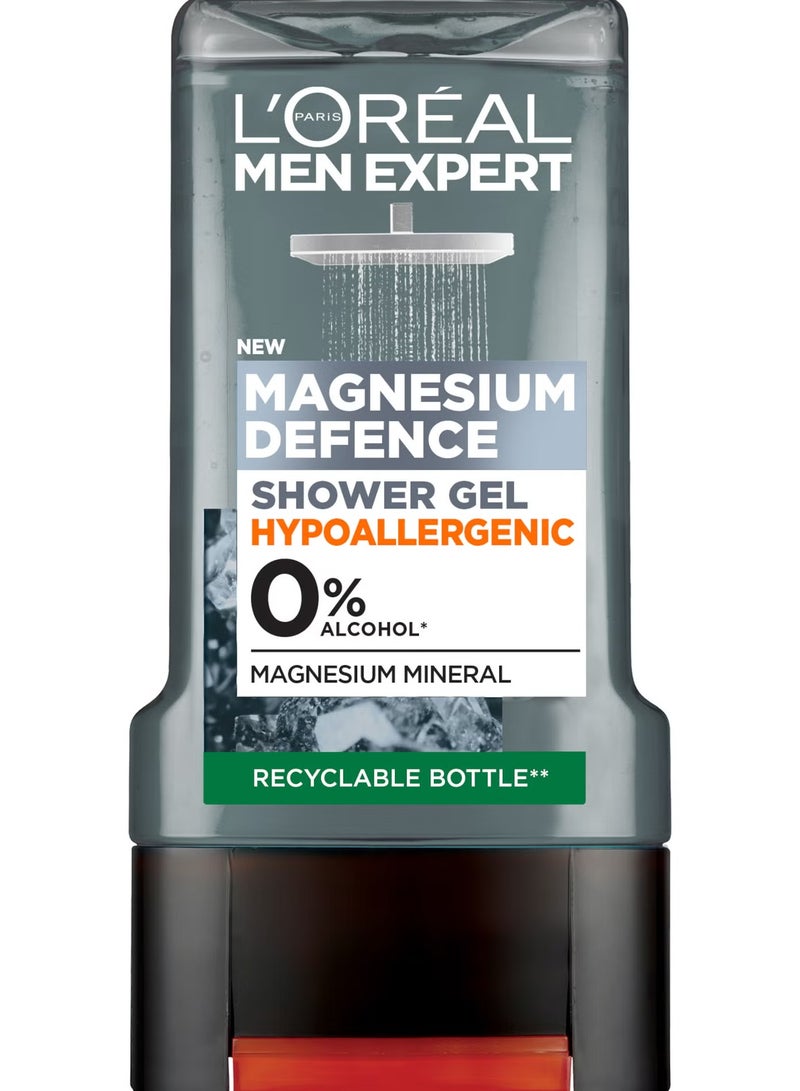 L'OREAL PARIS Loreal Men Expert Magnesium Defence Hypoallergenic Shower Gel300Ml  - Image 4