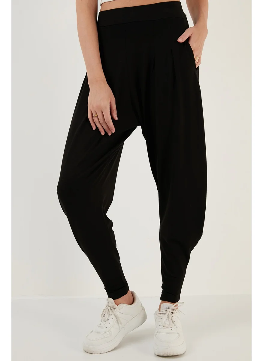 Lela High Waist Relaxed Cut Pocketed Shalwar Trousers Women's Trousers 5865027