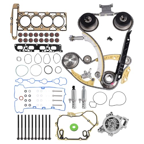SUSUCAR Timing Chain Kit Water Pump Head Gasket Set VCT Selenoid Actuator Gear for 20092017 GM Buick Equinox Malibu Terrain 22L 24L Ecotec 94201S HS26517PT - Image 1