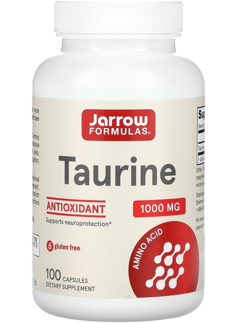 jarrow formulas Taurine , 1,000 mg, 100 Capsules