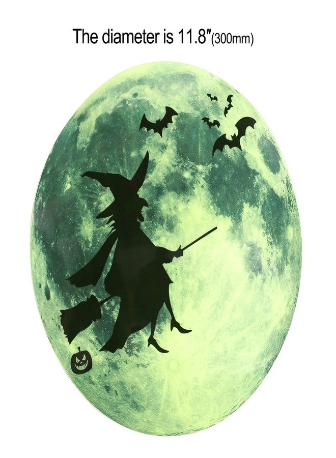 Konsait 54pcs Halloween Glow in The Dark Stickers Luminous Witch Moon Bats Peeping Eyes Wall Stickers Window Ceiling Wall Decals for Nursery Baby Kids Bedroom Halloween Bedroom Party Gift - Image 5