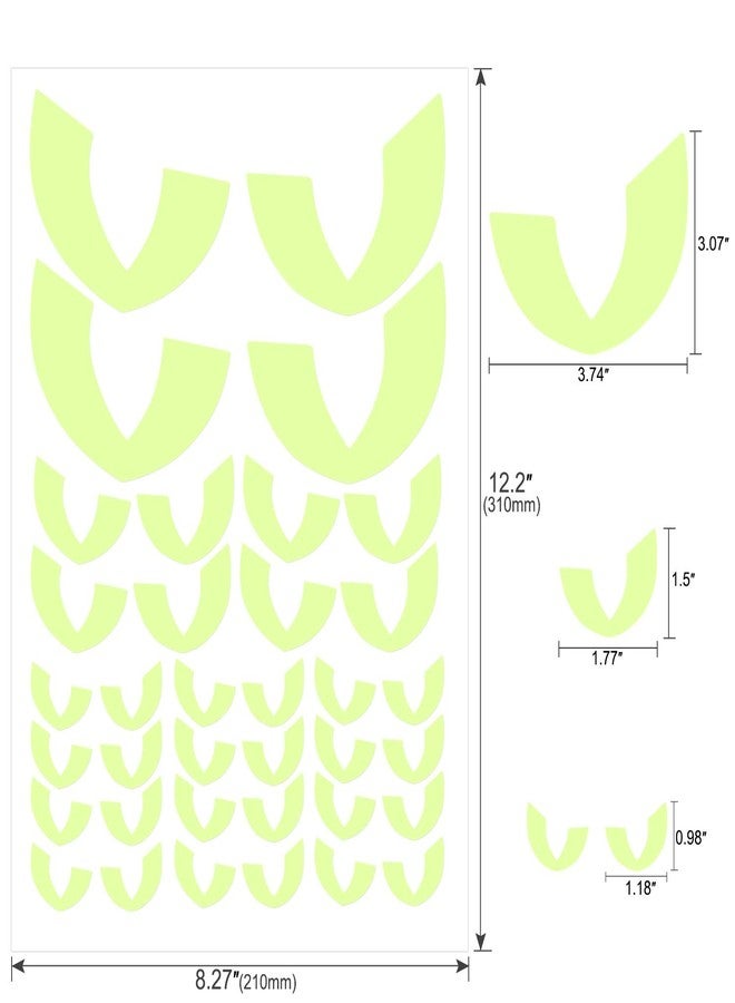 Konsait 54pcs Halloween Glow in The Dark Stickers Luminous Witch Moon Bats Peeping Eyes Wall Stickers Window Ceiling Wall Decals for Nursery Baby Kids Bedroom Halloween Bedroom Party Gift - Image 3