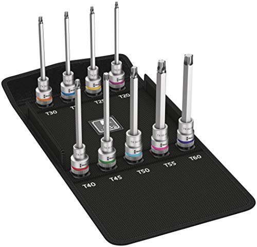 Wera 05004212001 8767 C TORX HF 3 Zyklop bit socket set with 12 drive with holding function 9 pieces - Image 1