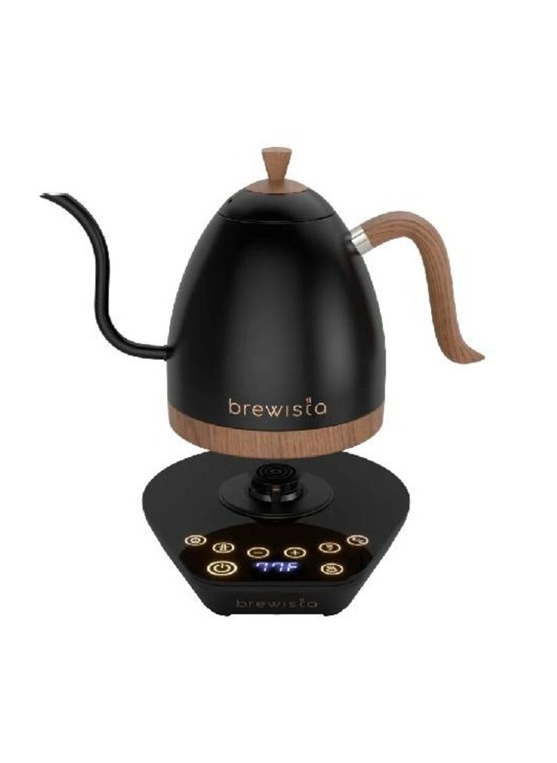 Brewista Artisan Electric Coffee Kettle with Gooseneck Spout, Perfect for Pour-Over Coffee and Tea Brewing, Precision Temperature Control, Digital Display, Flash Boil and Keep Warm Setting, Stainless Steel Body, 1L - Matte Black  - Image 2