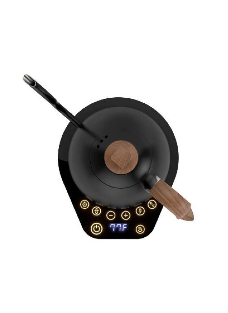 Brewista Artisan Electric Coffee Kettle with Gooseneck Spout, Perfect for Pour-Over Coffee and Tea Brewing, Precision Temperature Control, Digital Display, Flash Boil and Keep Warm Setting, Stainless Steel Body, 1L - Matte Black  - Image 3