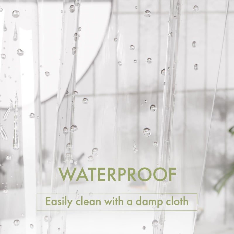 AmazerBath Extra Long Shower Curtain Liner, Clear, 84 Inches Long, 72x84 Plastic Curtain Liner, Cute PEVA Tall Shower Liner for Bathroom with 3 Magnets - Image 5