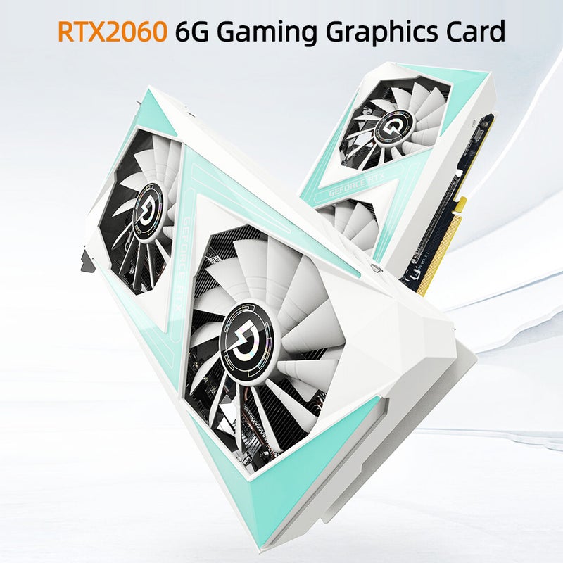 بطاقة رسومات ألعاب ذاكرة 6 جيجا / 192 بت / GDDR6 - طويزات مزدوجة عالية السرعة - بطاقة فيديو تبريد مباشر بواسطة أنابيب حرارية لأجهزة سطح المكتب لالعاب وأجهزة كمبيوتر عالية الأداء - Image 5