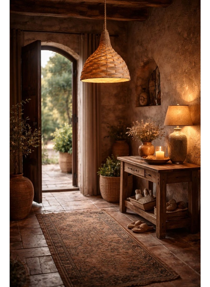 Bohemian rustic hanging ceramic chandelier thirty-five centimeters diameter, adding warm magical atmosphere for both indoor and outdoor living spaces - Image 5