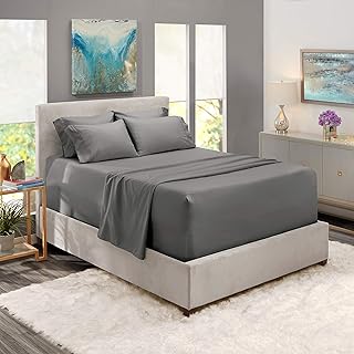 Nestl Bedding Nestl Bedding Nestl Extra Deep Pocket Sheets Ã¢â‚¬â€œ Dark Grey Deep Fitted Sheet Set Queen Size - Super Deep Sheets  - Image 1