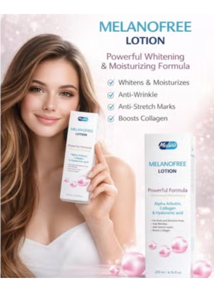 Melanofree Lotion for Whitening & Moisturizing - Skin Brightening, Hydrating Body Lotion 200ml - Image 4