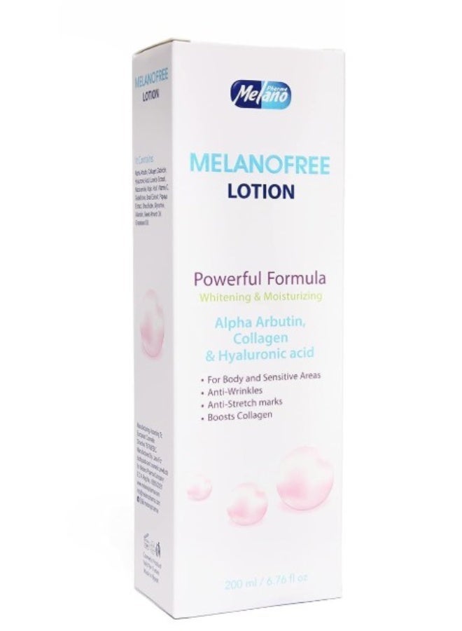 Melanofree Lotion for Whitening & Moisturizing - Skin Brightening, Hydrating Body Lotion 200ml - Image 2
