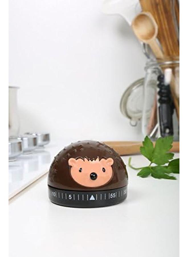Hedgehog 60 Minute Kitchen Timer Brown