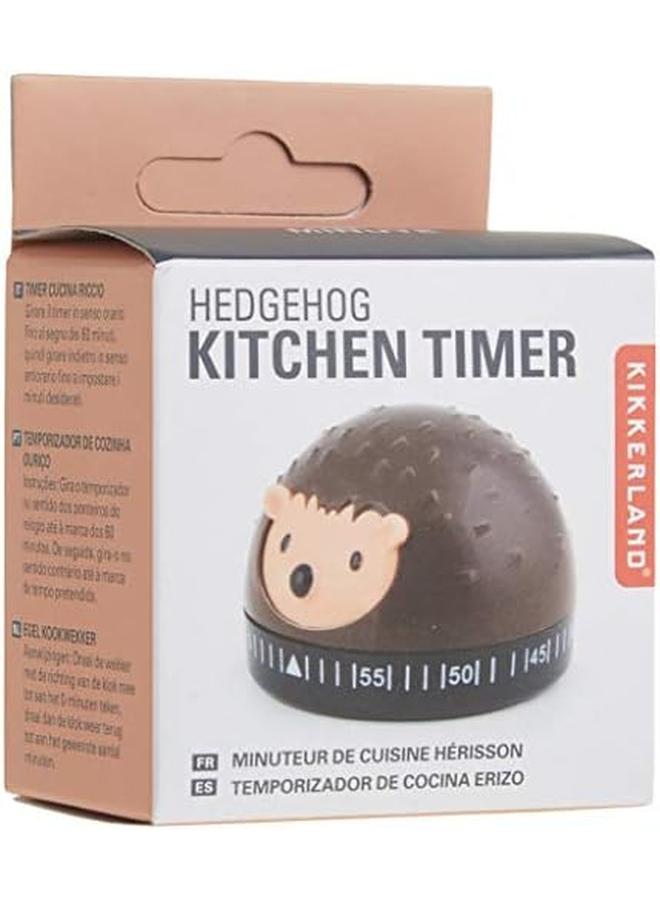Hedgehog 60 Minute Kitchen Timer Brown