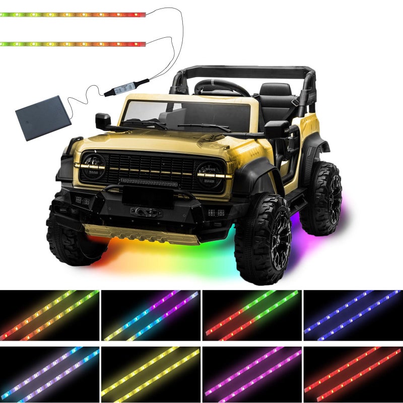 WUYXPG LED Lights for Power Wheel2 Strip Can Be CroppedKids Electric Car AccessoriesUnder Light for Power WheelsWaterprooffor Boys and Girls Car DecorBlack Wires Style - Image 2