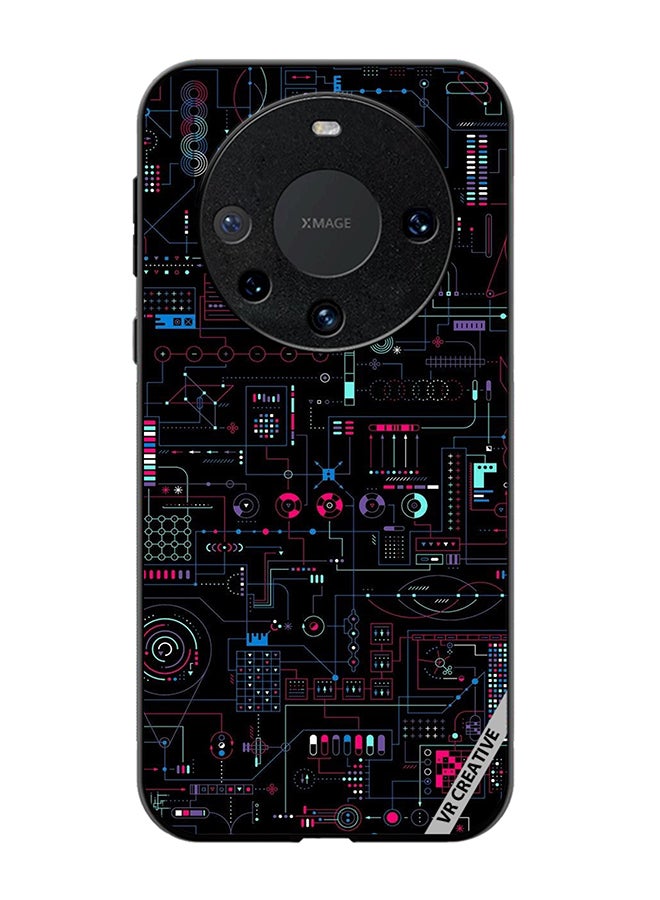 VR CREATIVE Protective Case Cover For Huawei Mate 60 Pro Plus Circuit Design Multicolour - Image 1