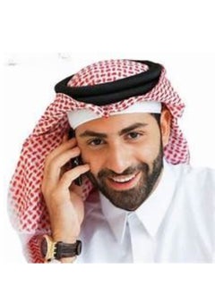 Generic Arab Head Scarf with Lgal Aqel Rope and prayer cap 3 Piece Mens Middle East Desert Shemagh Wrap Arab Costume  - Image 2