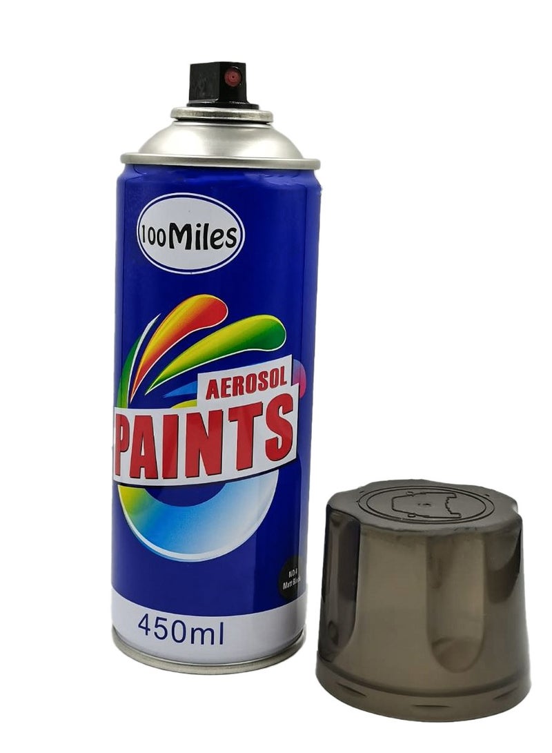 100Miles 2 pcs Spray Paint Bottle Aerosol Paints Mat Black 450ml  - 100 Miles - Image 3