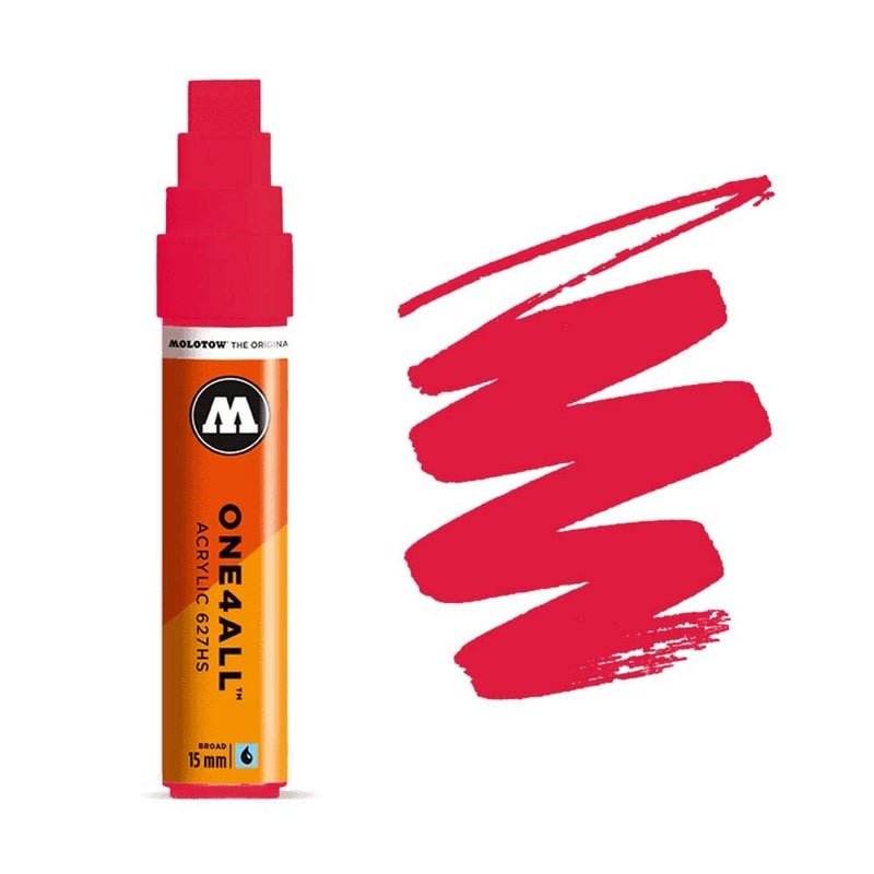 MOLOTOW ONE4ALL Acrylic Paint Marker, 15mm, Traffic Red, 1 Each (627.202) - Image 1