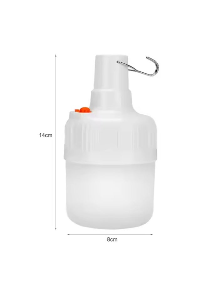 Generic Solar Powered LED Rechargeable Bulb Lamp for Outdoor Camping Activities White  - Image 3