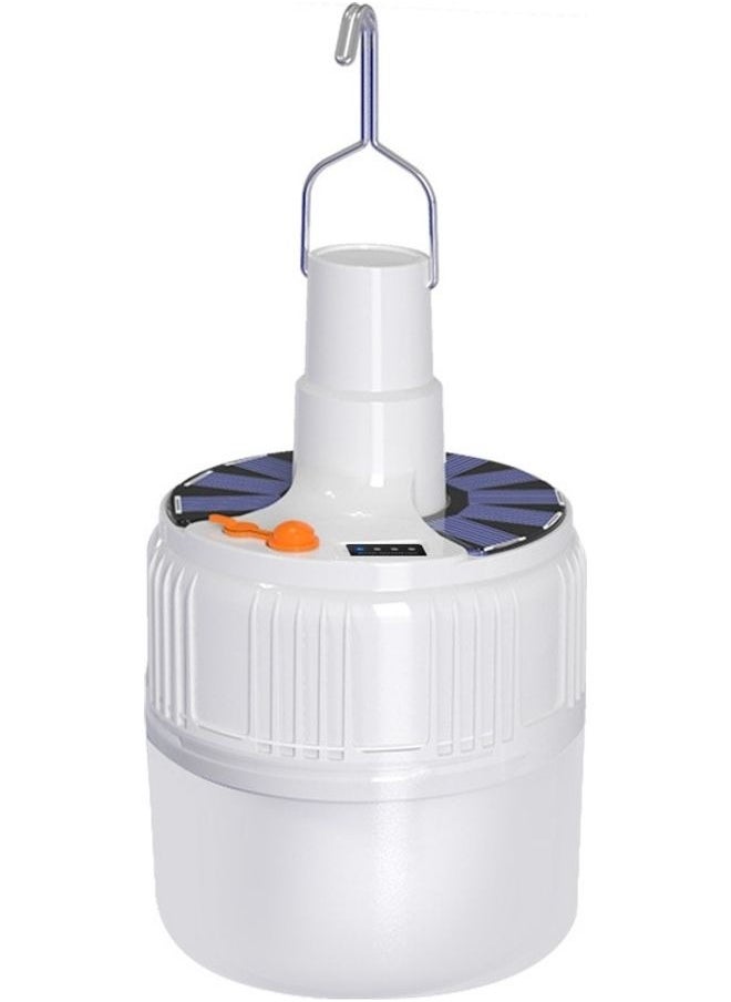 Generic Solar Powered LED Rechargeable Bulb Lamp for Outdoor Camping Activities White  - Image 2
