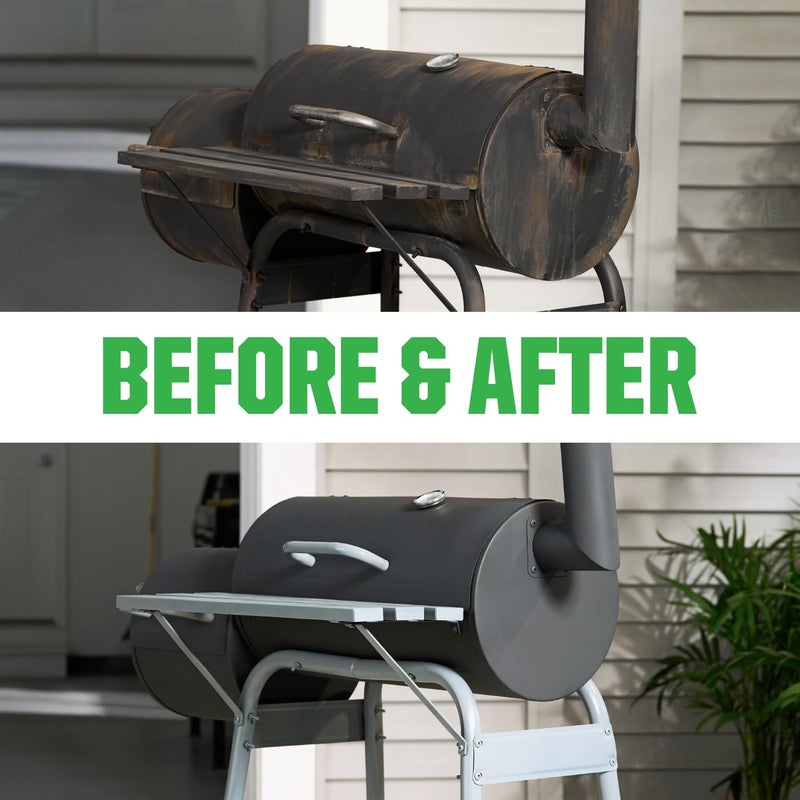 Rust-Oleum 7778502 High Heat Brush Protective Enamel Paint, Quart, Flat BBQ Black - Image 4