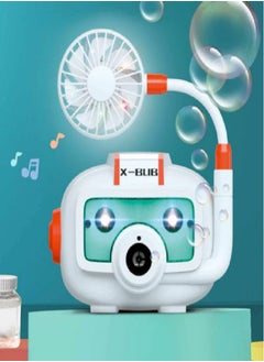 Generic Creative Mini Fan, Function Bubble Camera Toys Kids, Outdoor Games Toys Robot Bubble Machine Light Electric Blowing Bubble Toys  - Image 1