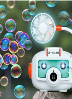 Generic Creative Mini Fan, Function Bubble Camera Toys Kids, Outdoor Games Toys Robot Bubble Machine Light Electric Blowing Bubble Toys  - Image 2